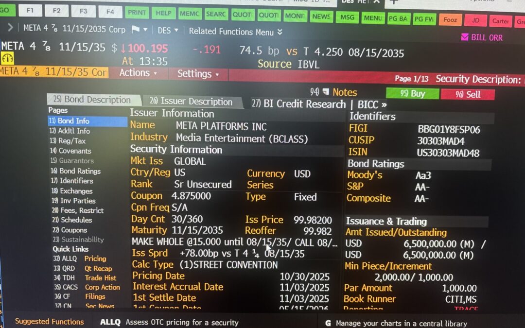 META: Stock Performance vs. New Bond Issue